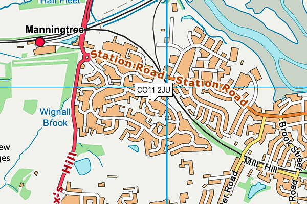 CO11 2JU map - OS VectorMap District (Ordnance Survey) CO11 2JU map - OS VectorMap District (Ordnance Survey)