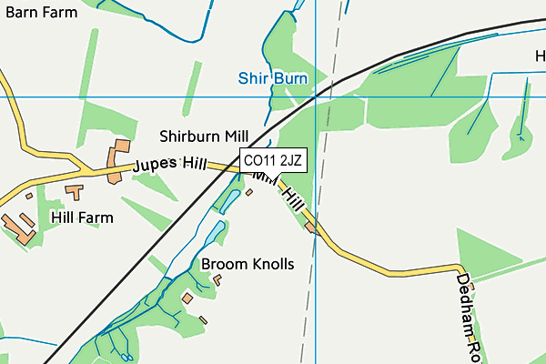 CO11 2JZ map - OS VectorMap District (Ordnance Survey) CO11 2JZ map - OS VectorMap District (Ordnance Survey)