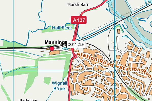CO11 2LH map - OS VectorMap District (Ordnance Survey) CO11 2LH map - OS VectorMap District (Ordnance Survey)