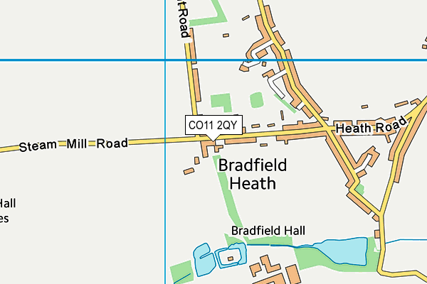 CO11 2QY map - OS VectorMap District (Ordnance Survey) CO11 2QY map - OS VectorMap District (Ordnance Survey)