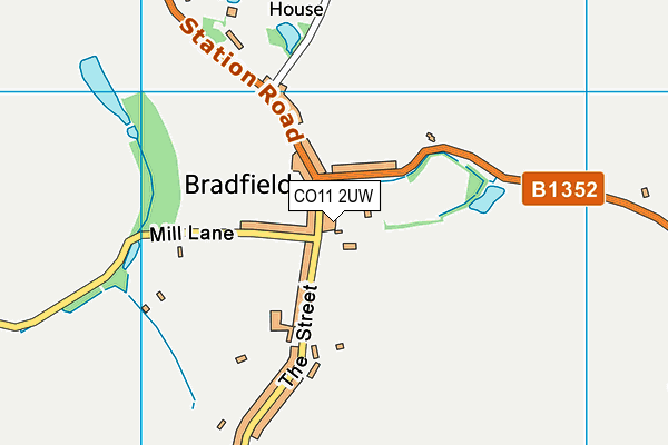 CO11 2UW map - OS VectorMap District (Ordnance Survey) CO11 2UW map - OS VectorMap District (Ordnance Survey)