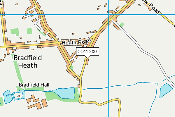 CO11 2XG map - OS VectorMap District (Ordnance Survey) CO11 2XG map - OS VectorMap District (Ordnance Survey)