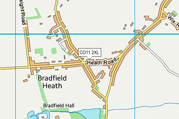 CO11 2XL map - OS VectorMap District (Ordnance Survey)