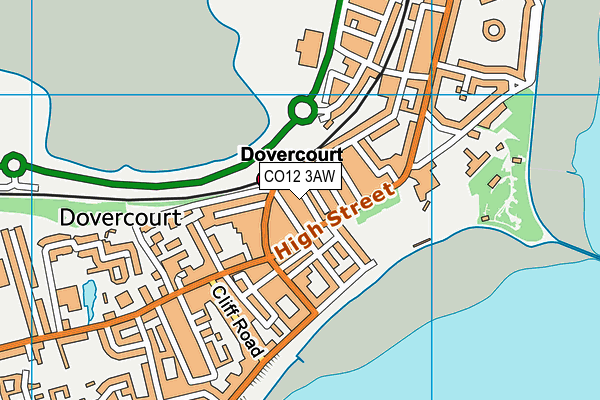 CO12 3AW map - OS VectorMap District (Ordnance Survey) CO12 3AW map - OS VectorMap District (Ordnance Survey)