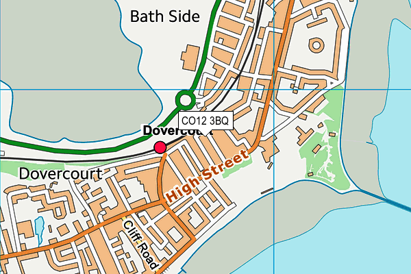 CO12 3BQ map - OS VectorMap District (Ordnance Survey) CO12 3BQ map - OS VectorMap District (Ordnance Survey)