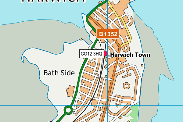 CO12 3HQ map - OS VectorMap District (Ordnance Survey) CO12 3HQ map - OS VectorMap District (Ordnance Survey)