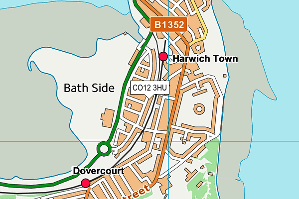 CO12 3HU map - OS VectorMap District (Ordnance Survey) CO12 3HU map - OS VectorMap District (Ordnance Survey)
