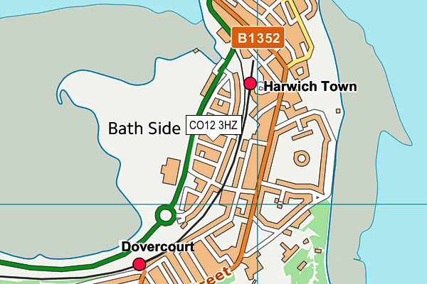 CO12 3HZ map - OS VectorMap District (Ordnance Survey) CO12 3HZ map - OS VectorMap District (Ordnance Survey)