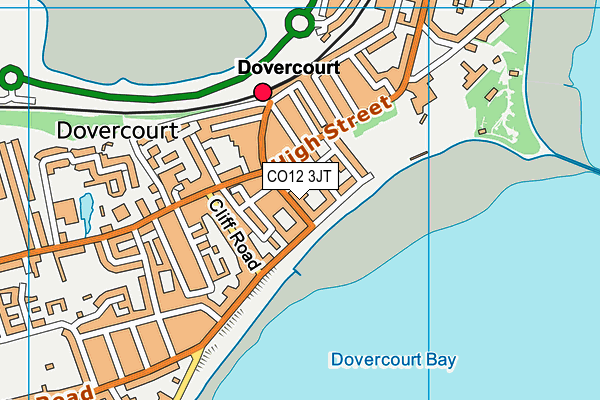 CO12 3JT map - OS VectorMap District (Ordnance Survey)