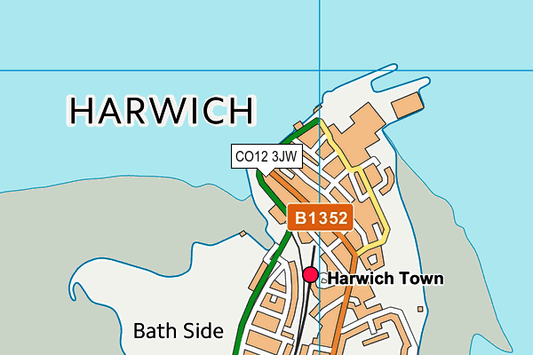 CO12 3JW map - OS VectorMap District (Ordnance Survey)
