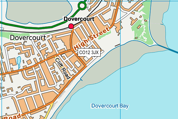 CO12 3JX map - OS VectorMap District (Ordnance Survey) CO12 3JX map - OS VectorMap District (Ordnance Survey)