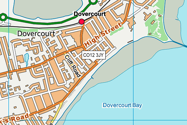 CO12 3JY map - OS VectorMap District (Ordnance Survey) CO12 3JY map - OS VectorMap District (Ordnance Survey)