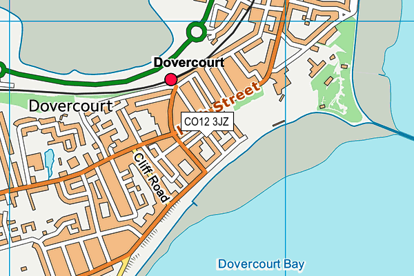 CO12 3JZ map - OS VectorMap District (Ordnance Survey) CO12 3JZ map - OS VectorMap District (Ordnance Survey)