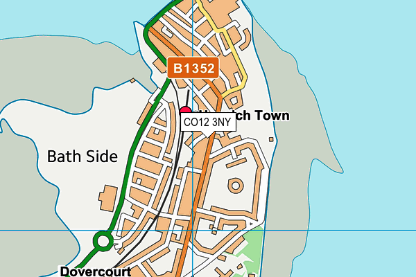 CO12 3NY map - OS VectorMap District (Ordnance Survey)