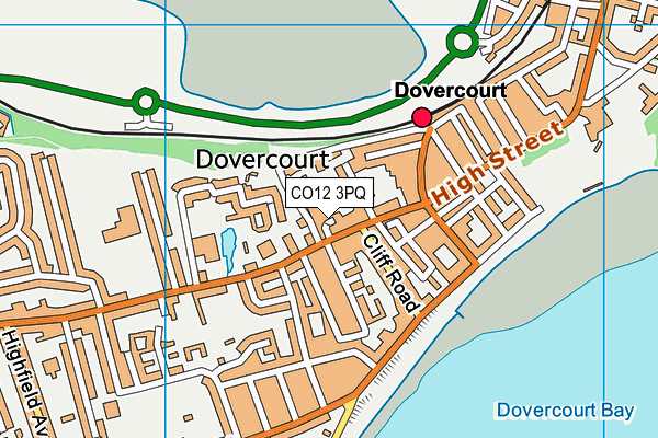 CO12 3PQ map - OS VectorMap District (Ordnance Survey)