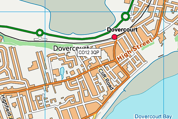 CO12 3QP map - OS VectorMap District (Ordnance Survey) CO12 3QP map - OS VectorMap District (Ordnance Survey)