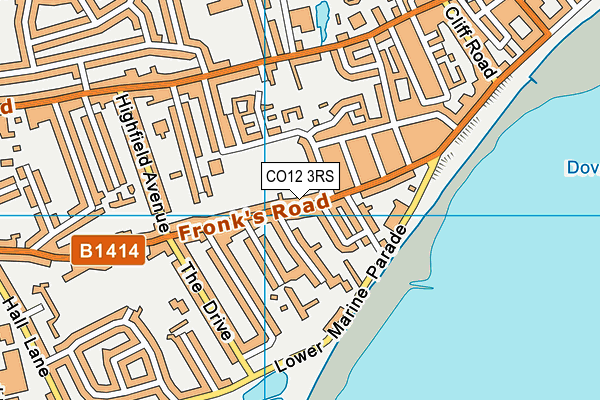 CO12 3RS map - OS VectorMap District (Ordnance Survey) CO12 3RS map - OS VectorMap District (Ordnance Survey)