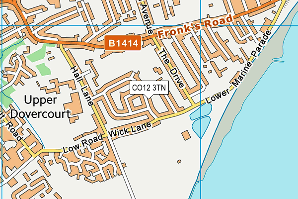 CO12 3TN map - OS VectorMap District (Ordnance Survey) CO12 3TN map - OS VectorMap District (Ordnance Survey)