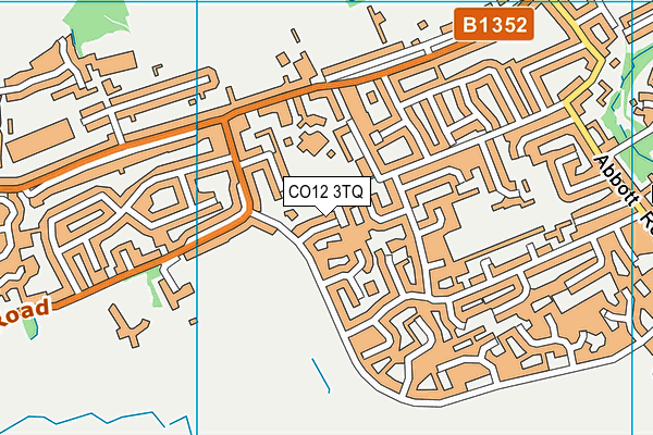 CO12 3TQ map - OS VectorMap District (Ordnance Survey) CO12 3TQ map - OS VectorMap District (Ordnance Survey)