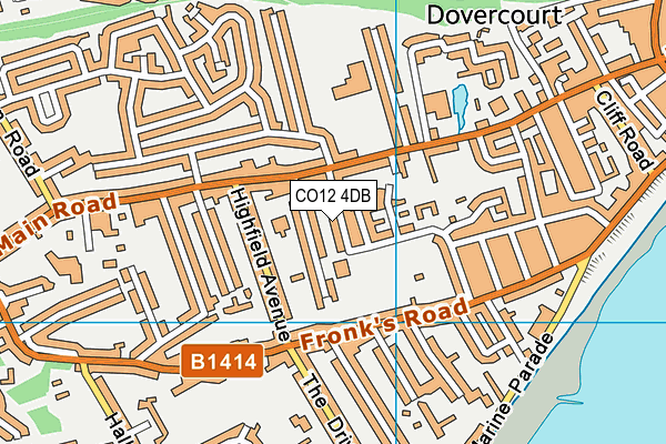 CO12 4DB map - OS VectorMap District (Ordnance Survey) CO12 4DB map - OS VectorMap District (Ordnance Survey)