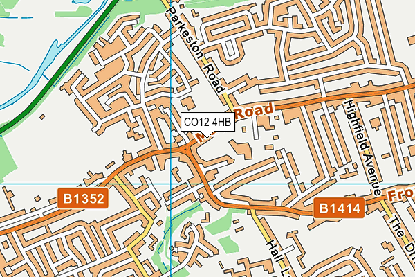 CO12 4HB map - OS VectorMap District (Ordnance Survey) CO12 4HB map - OS VectorMap District (Ordnance Survey)