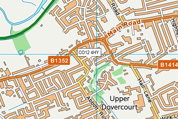 CO12 4HY map - OS VectorMap District (Ordnance Survey)