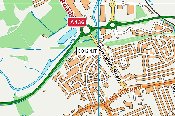 CO12 4JT map - OS VectorMap District (Ordnance Survey) CO12 4JT map - OS VectorMap District (Ordnance Survey)