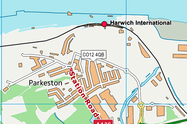 CO12 4QB map - OS VectorMap District (Ordnance Survey) CO12 4QB map - OS VectorMap District (Ordnance Survey)