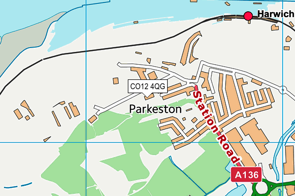 CO12 4QG map - OS VectorMap District (Ordnance Survey) CO12 4QG map - OS VectorMap District (Ordnance Survey)