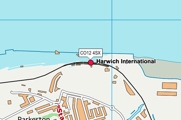 CO12 4SX map - OS VectorMap District (Ordnance Survey)