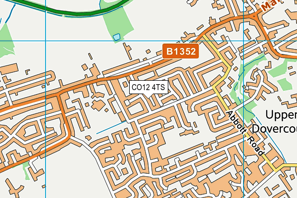 CO12 4TS map - OS VectorMap District (Ordnance Survey) CO12 4TS map - OS VectorMap District (Ordnance Survey)