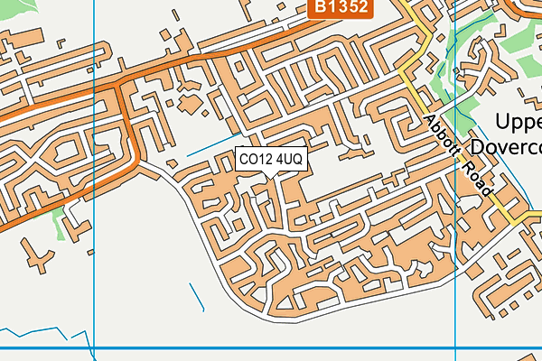 CO12 4UQ map - OS VectorMap District (Ordnance Survey) CO12 4UQ map - OS VectorMap District (Ordnance Survey)