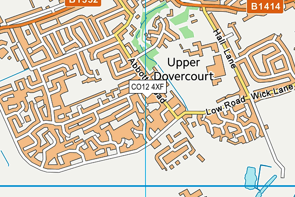 CO12 4XF map - OS VectorMap District (Ordnance Survey) CO12 4XF map - OS VectorMap District (Ordnance Survey)