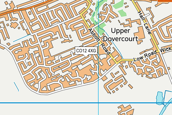 CO12 4XG map - OS VectorMap District (Ordnance Survey) CO12 4XG map - OS VectorMap District (Ordnance Survey)
