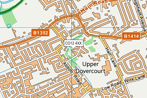 CO12 4XX map - OS VectorMap District (Ordnance Survey) CO12 4XX map - OS VectorMap District (Ordnance Survey)