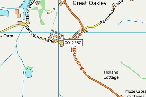 CO12 5BG map - OS VectorMap District (Ordnance Survey)
