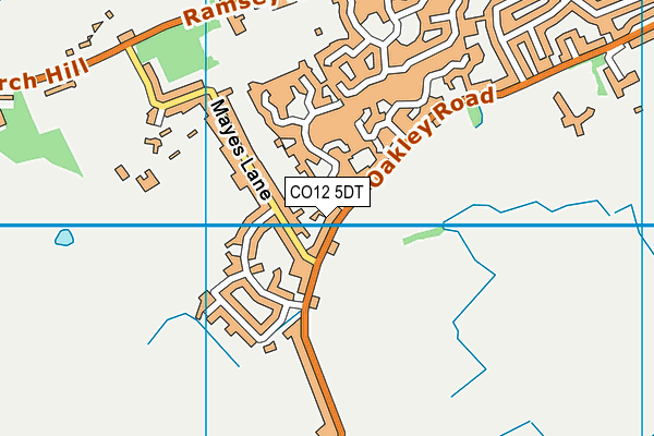 CO12 5DT map - OS VectorMap District (Ordnance Survey) CO12 5DT map - OS VectorMap District (Ordnance Survey)