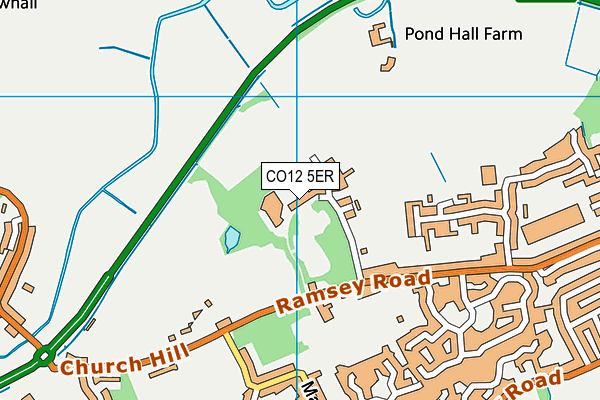 CO12 5ER map - OS VectorMap District (Ordnance Survey) CO12 5ER map - OS VectorMap District (Ordnance Survey)