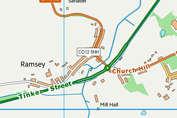 CO12 5HH map - OS VectorMap District (Ordnance Survey) CO12 5HH map - OS VectorMap District (Ordnance Survey)