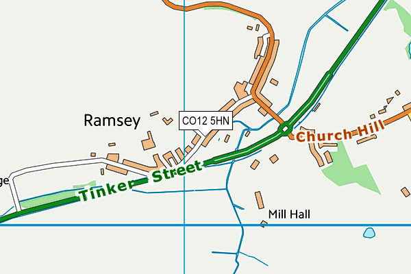 CO12 5HN map - OS VectorMap District (Ordnance Survey) CO12 5HN map - OS VectorMap District (Ordnance Survey)