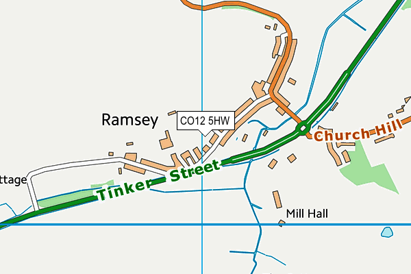 CO12 5HW map - OS VectorMap District (Ordnance Survey) CO12 5HW map - OS VectorMap District (Ordnance Survey)