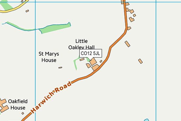 CO12 5JL map - OS VectorMap District (Ordnance Survey)