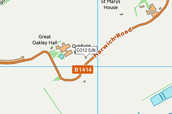 CO12 5JN map - OS VectorMap District (Ordnance Survey)