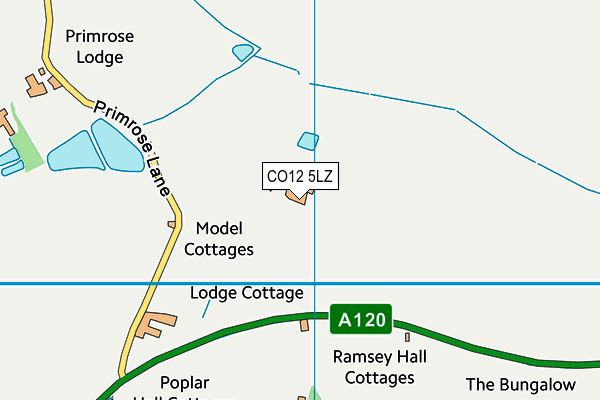 CO12 5LZ map - OS VectorMap District (Ordnance Survey) CO12 5LZ map - OS VectorMap District (Ordnance Survey)