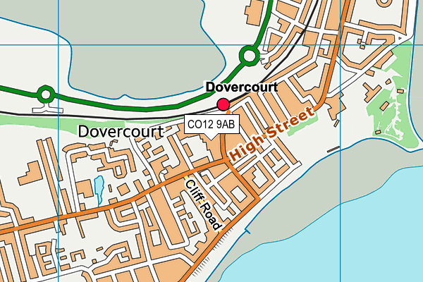 CO12 9AB map - OS VectorMap District (Ordnance Survey) CO12 9AB map - OS VectorMap District (Ordnance Survey)