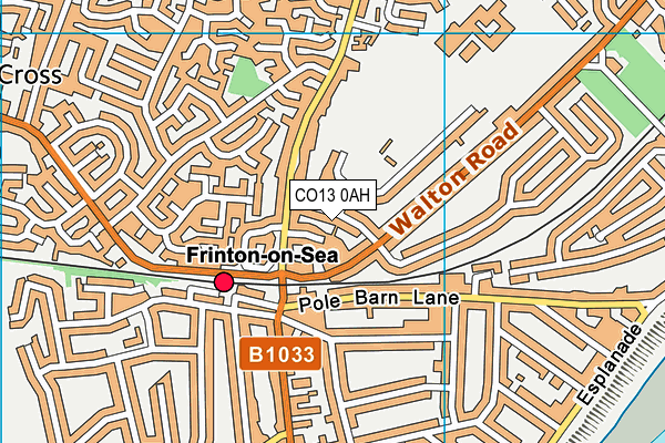 CO13 0AH map - OS VectorMap District (Ordnance Survey)