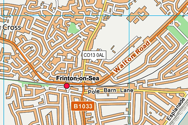 CO13 0AL map - OS VectorMap District (Ordnance Survey) CO13 0AL map - OS VectorMap District (Ordnance Survey)
