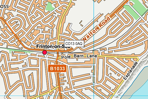 CO13 0AQ map - OS VectorMap District (Ordnance Survey)