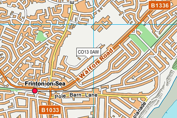 CO13 0AW map - OS VectorMap District (Ordnance Survey) CO13 0AW map - OS VectorMap District (Ordnance Survey)