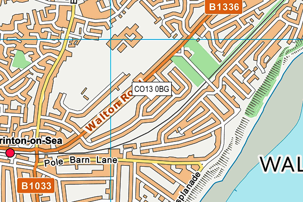 CO13 0BG map - OS VectorMap District (Ordnance Survey) CO13 0BG map - OS VectorMap District (Ordnance Survey)